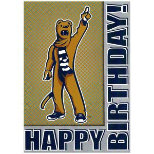 happy birthday card with Penn State Nittany Lion Mascot
